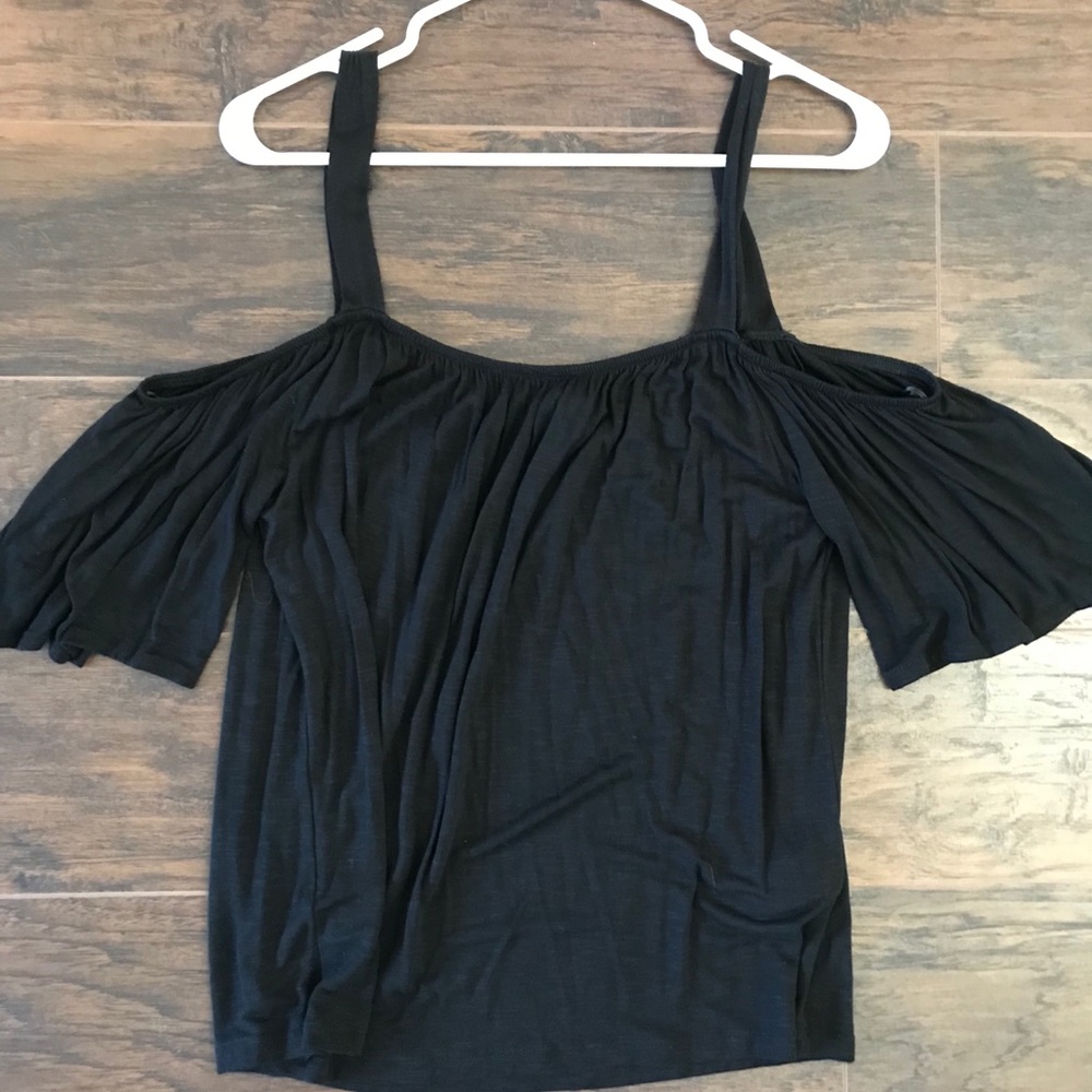Black off the shoulder top with straps